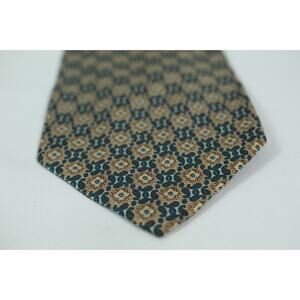 Giorgio Armani Mens Tie Silk‎ Multi Color Geometric Blue Beige